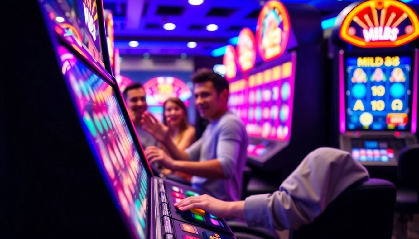 Main features of mild88 slot displayed on a vibrant gaming setup, showcasing excitement and engagement.