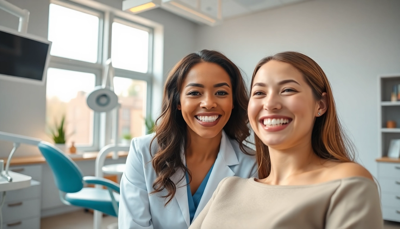 Orthodontist Myrtle Beach providing professional care to a smiling patient in a modern clinic.